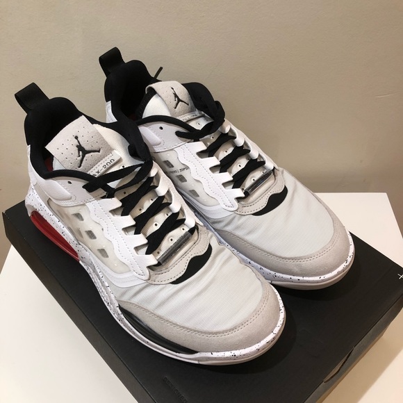 Men's Air Jordan Air Max 200 White/Challenge Red - Picture 5 of 7